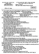 Bộ đề thi khảo sát chất lượng học sinh Lớp 12 môn Lịch sử năm 2017 - Sở GD & ĐT Quảng Nam